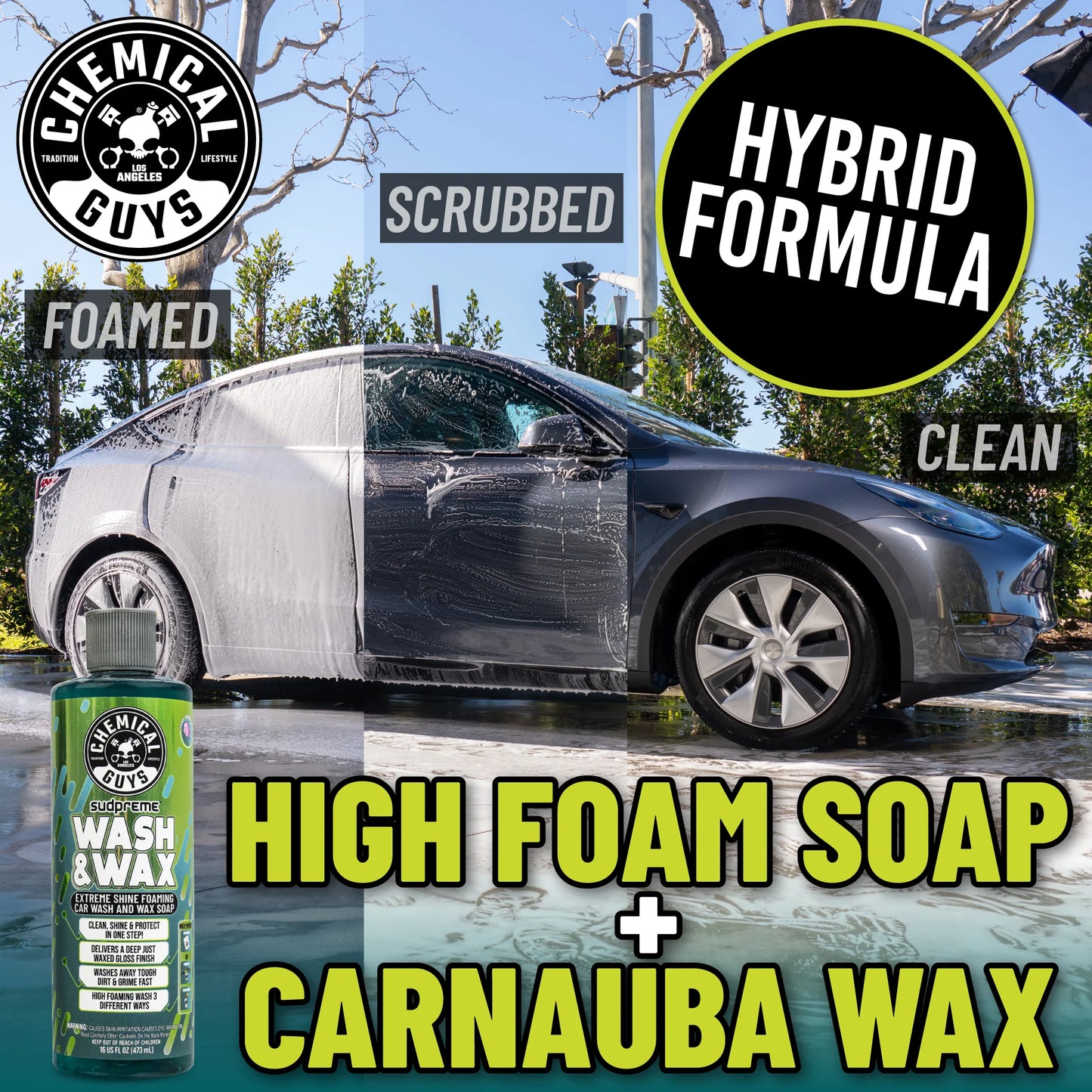 Bilschampo Sudpreme Wash & Wax, 473 ml