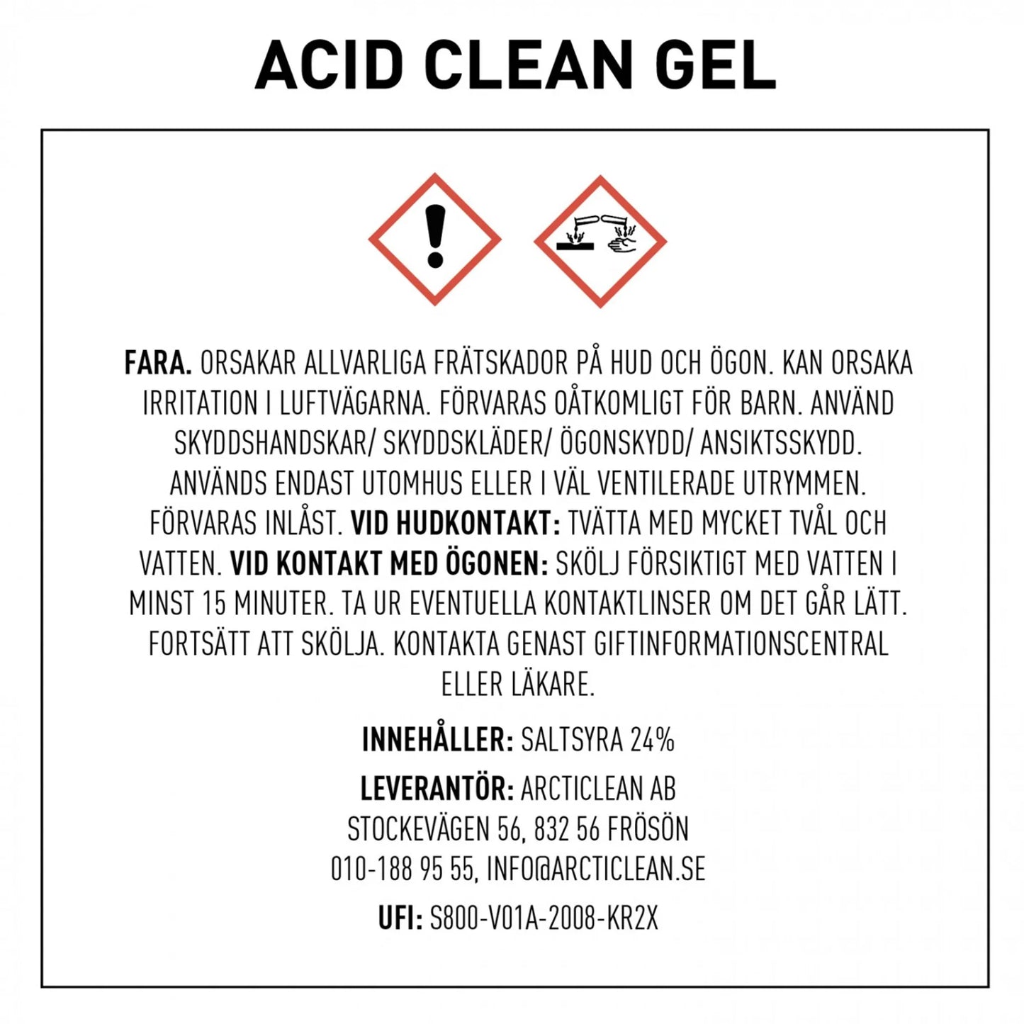 Acid Clean Gel, 500 ml