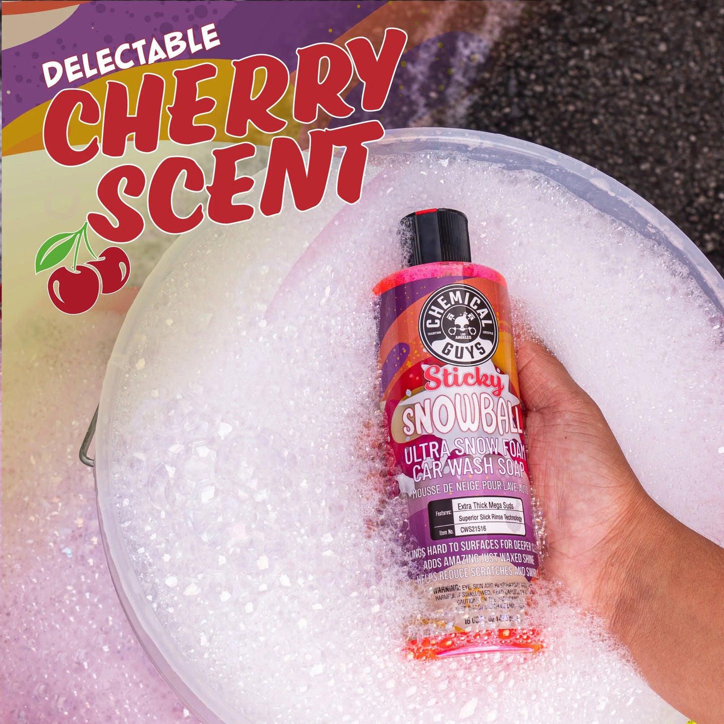 Bilschampo Sticky Snowball, 473 ml