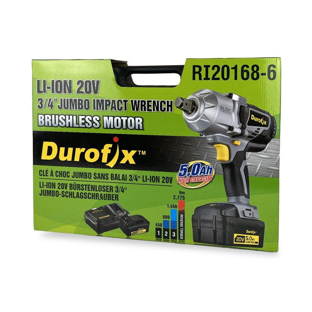 Durofix Battery Powered Nut Driver 3/4'' 20V (Complete kit with battery and charger)