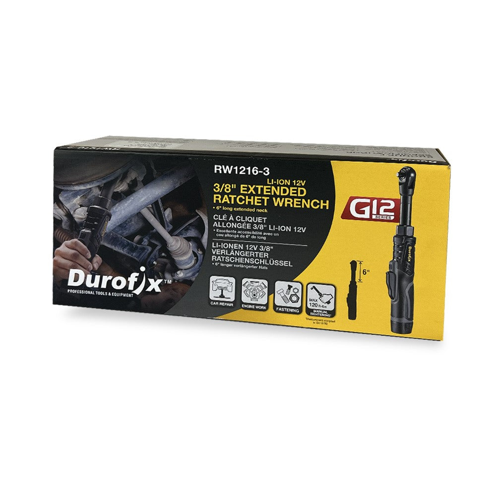 Durofix Battery-operated locking shaft extended, 3/8'' 12V (Complete kit with battery and charger)